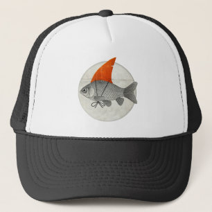 Goldfish with a Shark Fin Trucker Hat