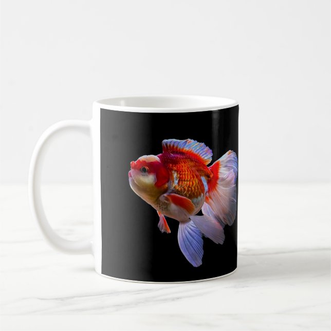 Goldfish with Black Background Coffee Mug (Left)