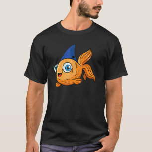 Goldfish with shark fin - motivation fishing fish T-Shirt