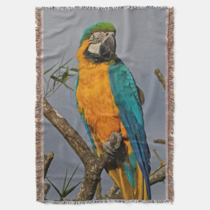 Goldie Blue Throw Blanket