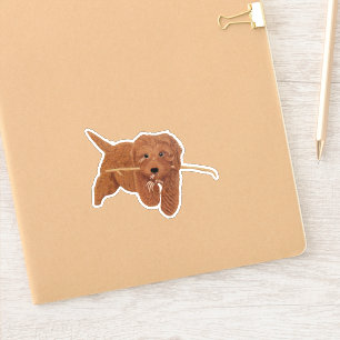 Goldie Doodle Small Custom-Cut Stickers