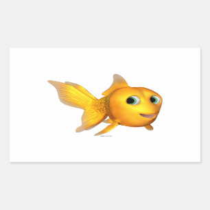 Goldie Fish Rectangle Stickers