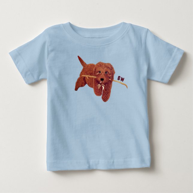 Goldie Golden Doodle Boy Baby T-Shirt (Front)