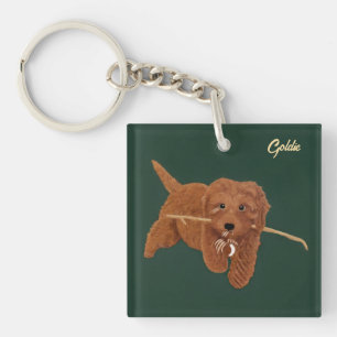 Goldie Golden Doodle Key Ring