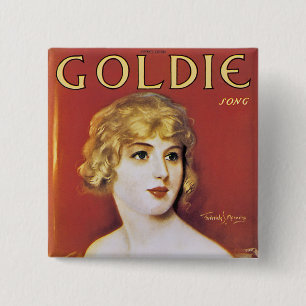 Goldie Song 15 Cm Square Badge