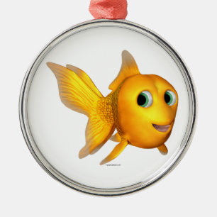 Goldie the Toon Goldfish Metal Tree Decoration