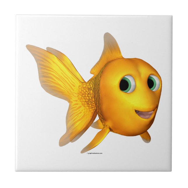 Goldie the Toon Goldfish Tile (Front)