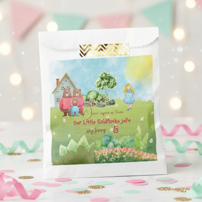 Goldilocks and  Bears Birthday  Favour Bag (Creator Uploaded)