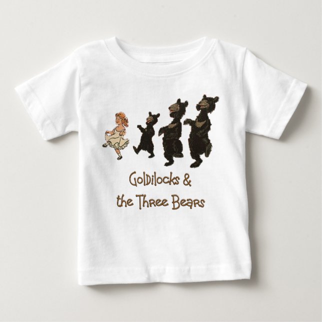 GOLDILOCKS AND THE THREE BEARS - Bears at Play Baby T-Shirt (Front)