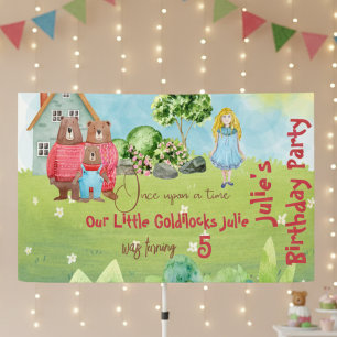Goldilocks and The Three Bears Birthday Banner