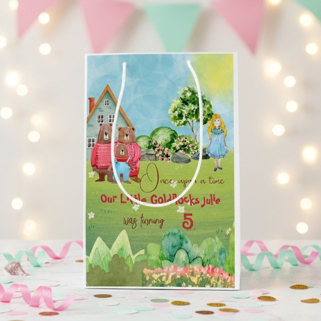 Goldilocks and The Three Bears Birthday Large Gift Medium Gift Bag (Creator Uploaded)