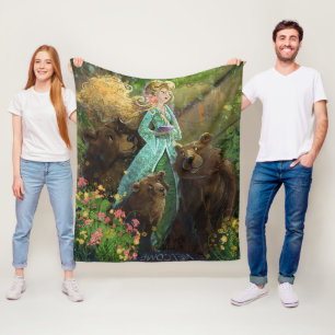 Goldilocks and the Three Bears Fleece Blanket