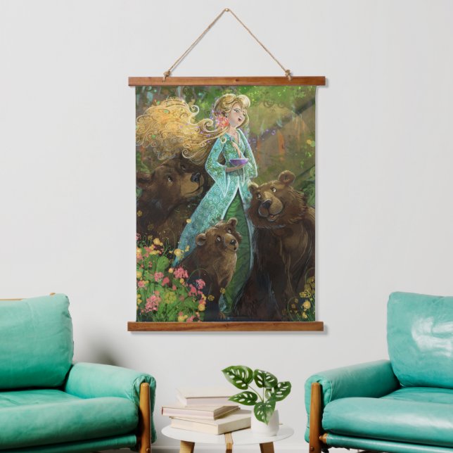 Goldilocks and the Three Bears Hanging Tapestry (Living Room)