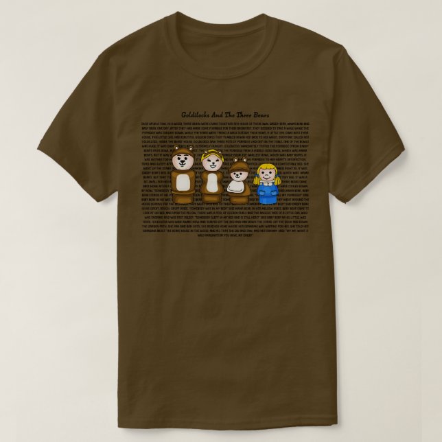 Goldilocks and The Three Bears Story 1 T-Shirt (Design Front)