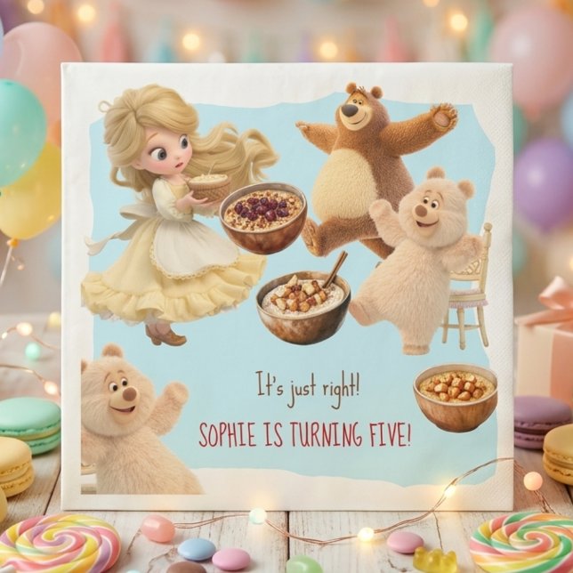 Goldilocks  Birthday  Napkin (Creator Uploaded)