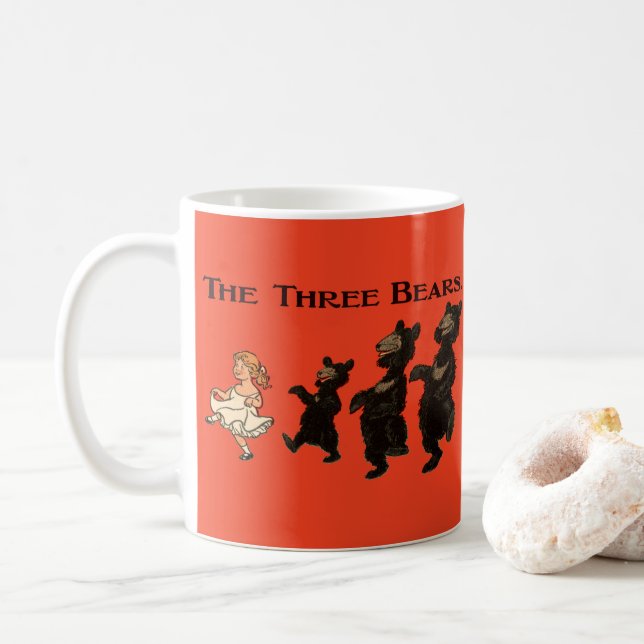 Goldilocks & The Three Bears - Children's Book Coffee Mug (With Donut)