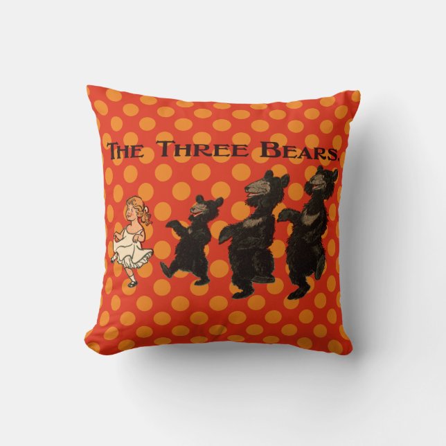 Goldilocks & The Three Bears - Children's Book Cushion (Front)