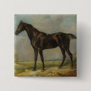 Golding Constable's Black Riding-Horse, c.1805-10 15 Cm Square Badge