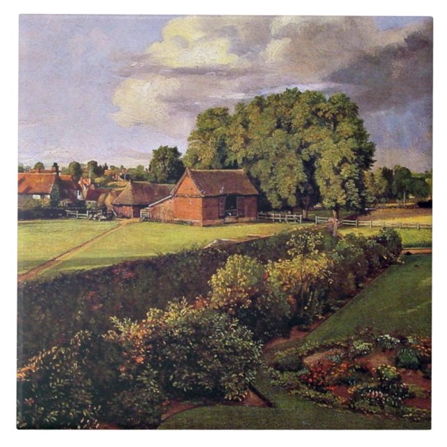 Golding Constable's Flower Garden, famous painting Ceramic Tile (Front)
