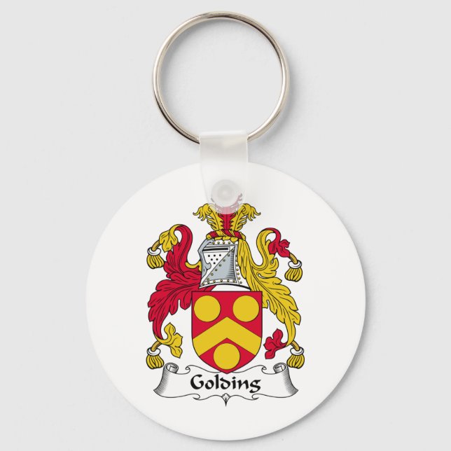 Golding Family Crest Key Ring (Front)