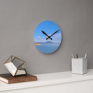 Gold'n'blue Round Clock