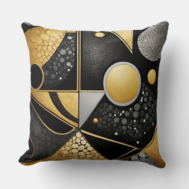 GoldRush 5 Throw Pillow (Front)