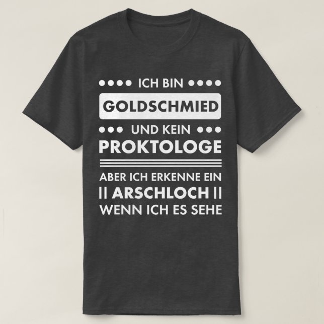 Goldsmith I goldsmith motif for blacksmith metalwo T-Shirt (Design Front)