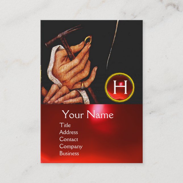 GOLDSMITH,PRECIOUS METALWORKER,GOLD JEWELRY ART BUSINESS CARD (Front)