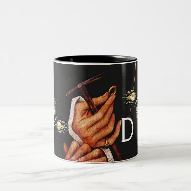 GOLDSMITH,PRECIOUS METALWORKER,GOLD JEWELRY ART Two-Tone COFFEE MUG (Center)