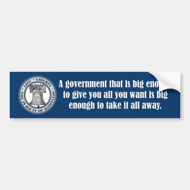 Goldwater Quote (Big Government) Bumper Sticker (Front)