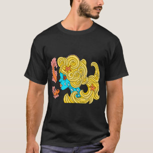 Goldy And Her Pretties Cute Mermaid Fish Art T-Shirt