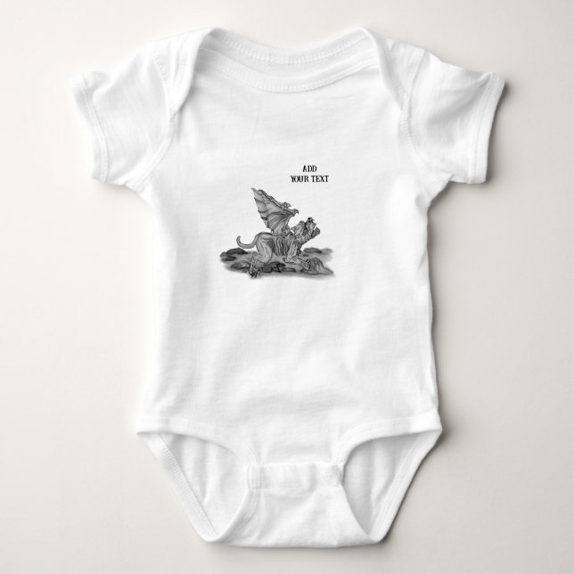 Golem Gargoyle Baby Bodysuit (Front)
