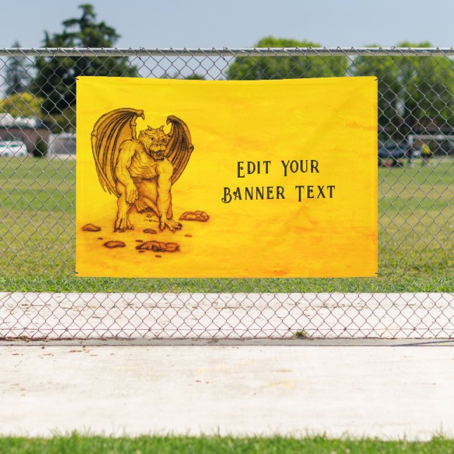 Golem Gargoyle Banner (Insitu)