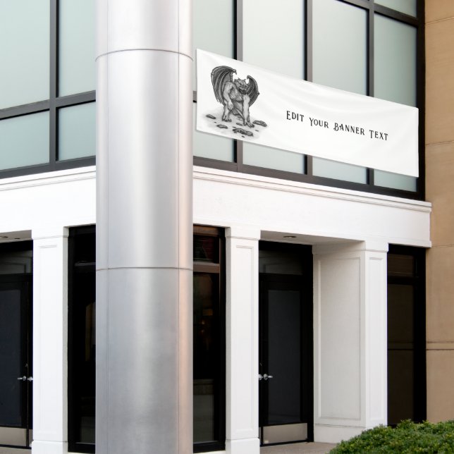 Golem Gargoyle Banner (Outside Building)
