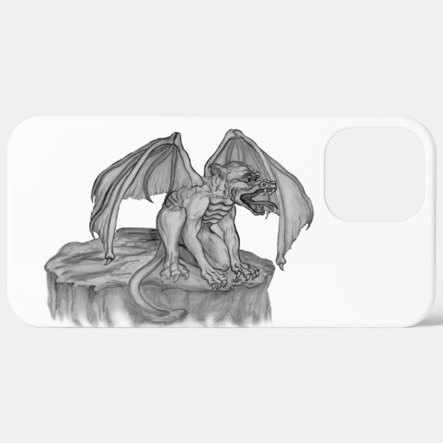 Golem Gargoyle black and white Design Case-Mate iPhone Case (Back (Horizontal))