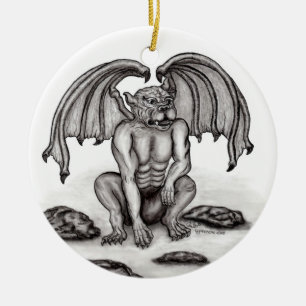 Golem Gargoyle Ceramic Ornament