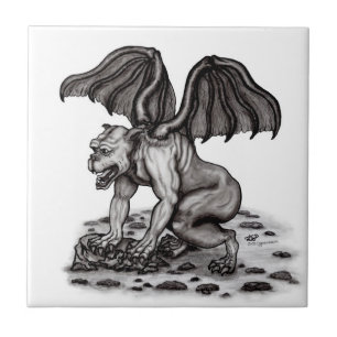 Golem Gargoyle Ceramic Tile