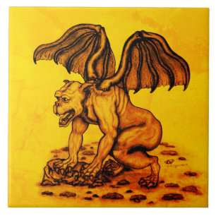 Golem Gargoyle Ceramic Tile