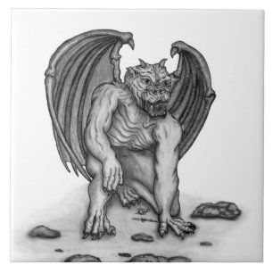 Golem Gargoyle Ceramic Tile