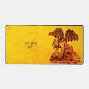 Golem Gargoyle Desk Mat