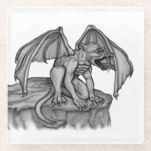 Golem Gargoyle Glass Coaster