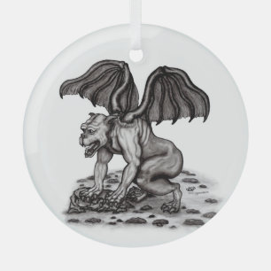 Golem Gargoyle Glass Tree Decoration