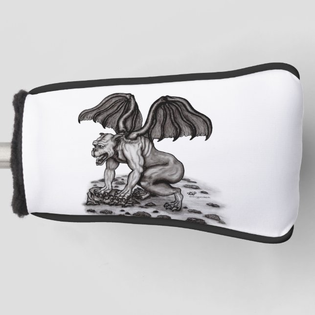 Golem Gargoyle Golf Head Cover (Front)