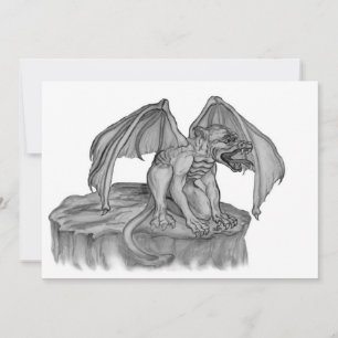 Golem Gargoyle Holiday Card