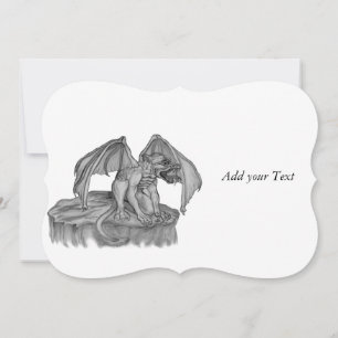Golem Gargoyle Holiday Card