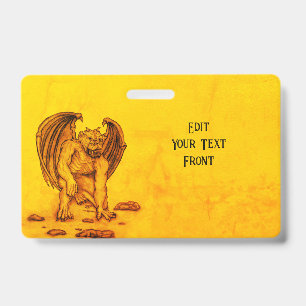 Golem Gargoyle ID Badge