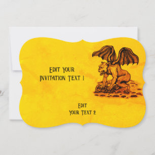 Golem Gargoyle Invitation