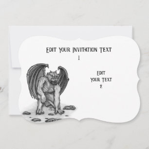 Golem Gargoyle Invitation
