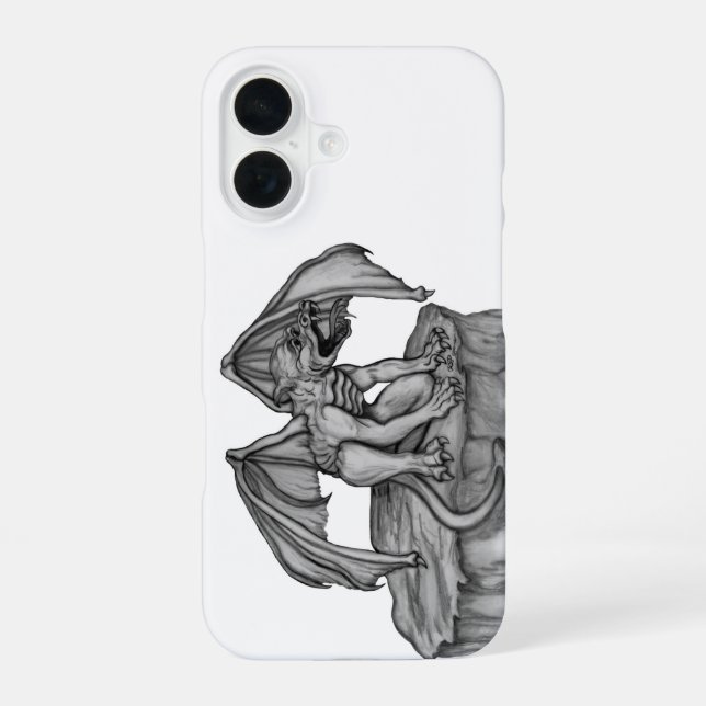 Golem Gargoyle iPhone 16 Case (Back)
