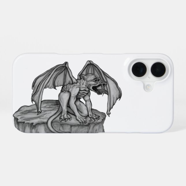 Golem Gargoyle iPhone 16 Case (Back Horizontal)